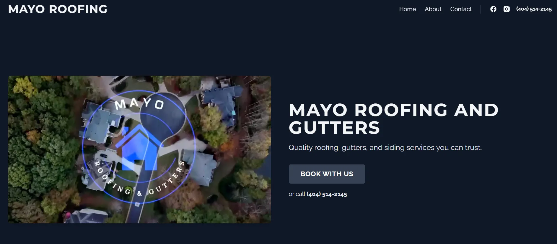 Mayo Roof LLC website preview